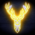 ADVPRO Origami Deer Head Face Ultra-Bright LED Neon Sign fn-i4094 - White & Golden Yellow