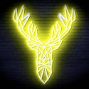 ADVPRO Origami Deer Head Face Ultra-Bright LED Neon Sign fn-i4094 - White & Yellow
