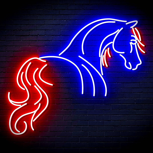 ADVPRO Horse Ultra-Bright LED Neon Sign fn-i4095 - Blue & Red