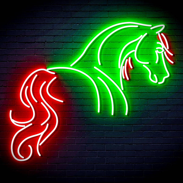 ADVPRO Horse Ultra-Bright LED Neon Sign fn-i4095 - Green & Red