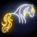 ADVPRO Horse Ultra-Bright LED Neon Sign fn-i4095 - White & Golden Yellow