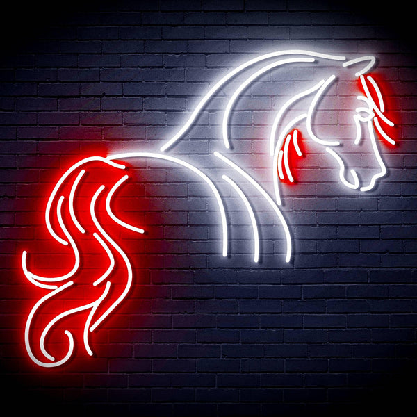 ADVPRO Horse Ultra-Bright LED Neon Sign fn-i4095 - White & Red