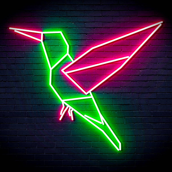 ADVPRO Origami Bird Ultra-Bright LED Neon Sign fn-i4096 - Green & Pink