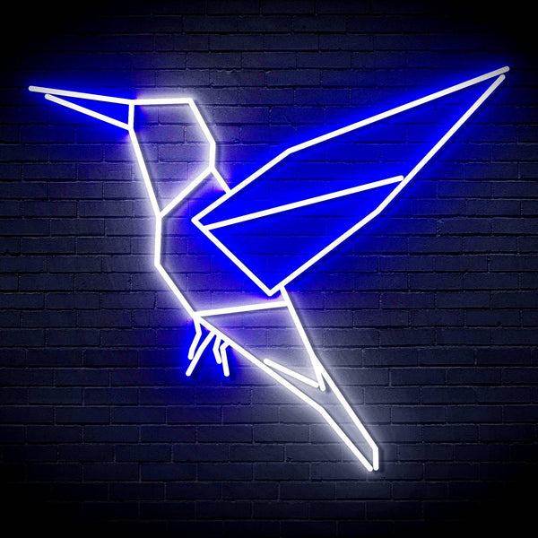 ADVPRO Origami Bird Ultra-Bright LED Neon Sign fn-i4096 - White & Blue