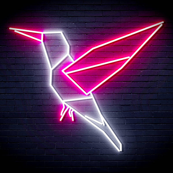 ADVPRO Origami Bird Ultra-Bright LED Neon Sign fn-i4096 - White & Pink