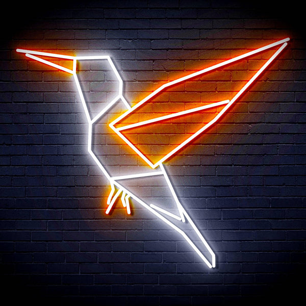 ADVPRO Origami Bird Ultra-Bright LED Neon Sign fn-i4096 - White & Orange