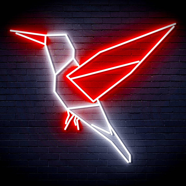 ADVPRO Origami Bird Ultra-Bright LED Neon Sign fn-i4096 - White & Red