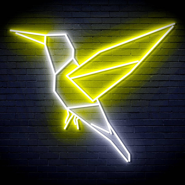 ADVPRO Origami Bird Ultra-Bright LED Neon Sign fn-i4096 - White & Yellow