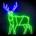 ADVPRO Origami Deer Ultra-Bright LED Neon Sign fn-i4097 - Green & Blue