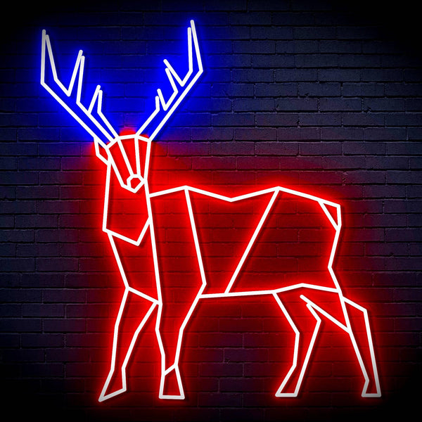 ADVPRO Origami Deer Ultra-Bright LED Neon Sign fn-i4097 - Red & Blue