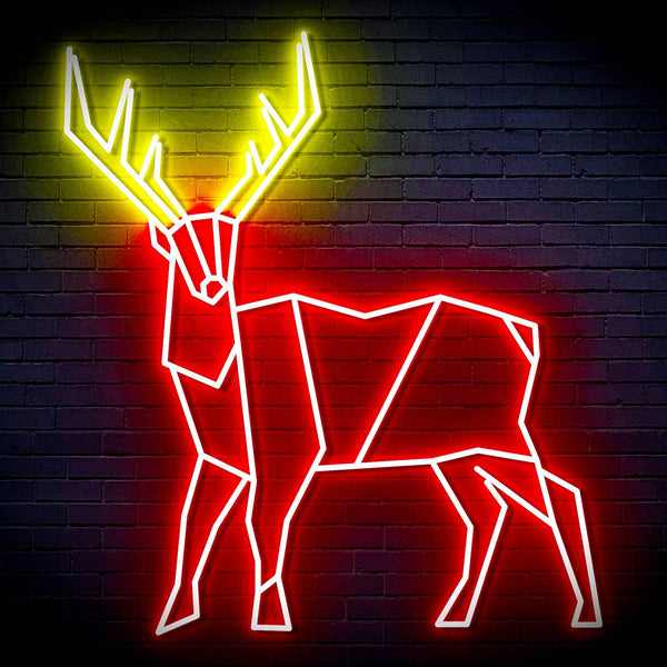 ADVPRO Origami Deer Ultra-Bright LED Neon Sign fn-i4097 - Red & Yellow