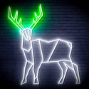 ADVPRO Origami Deer Ultra-Bright LED Neon Sign fn-i4097 - White & Green