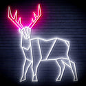 ADVPRO Origami Deer Ultra-Bright LED Neon Sign fn-i4097 - White & Pink