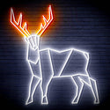 ADVPRO Origami Deer Ultra-Bright LED Neon Sign fn-i4097 - White & Orange