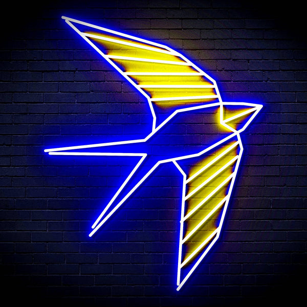 ADVPRO Origami Swallow Ultra-Bright LED Neon Sign fn-i4098 - Blue & Yellow
