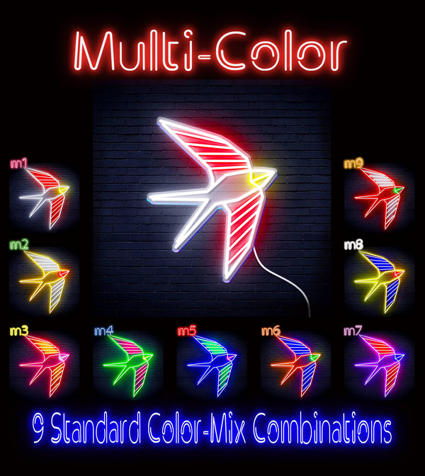 ADVPRO Origami Swallow Ultra-Bright LED Neon Sign fn-i4098 - Multi-Color