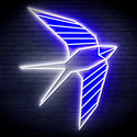 ADVPRO Origami Swallow Ultra-Bright LED Neon Sign fn-i4098 - White & Blue