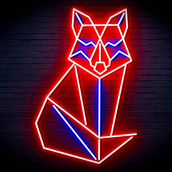 ADVPRO Origami Wolf Ultra-Bright LED Neon Sign fn-i4099 - Blue & Red