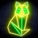 ADVPRO Origami Wolf Ultra-Bright LED Neon Sign fn-i4099 - Green & Yellow