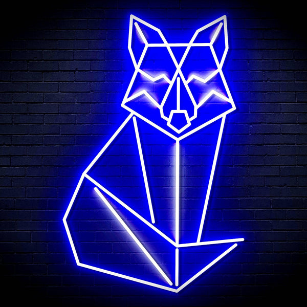 ADVPRO Origami Wolf Ultra-Bright LED Neon Sign fn-i4099 - White & Blue