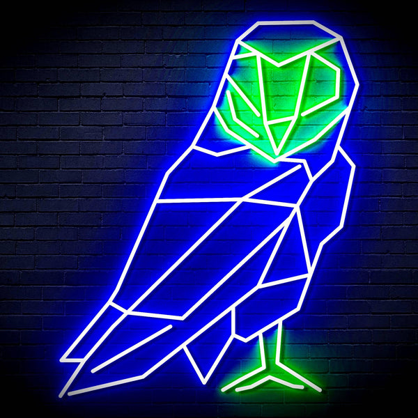 ADVPRO Origami Parrot Ultra-Bright LED Neon Sign fn-i4100 - Green & Blue