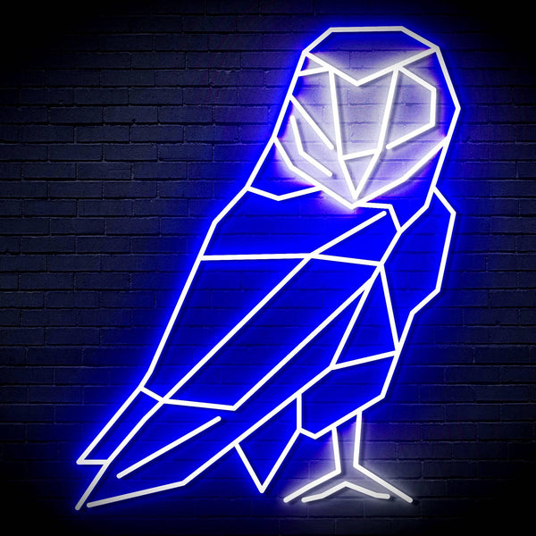 ADVPRO Origami Parrot Ultra-Bright LED Neon Sign fn-i4100 - White & Blue