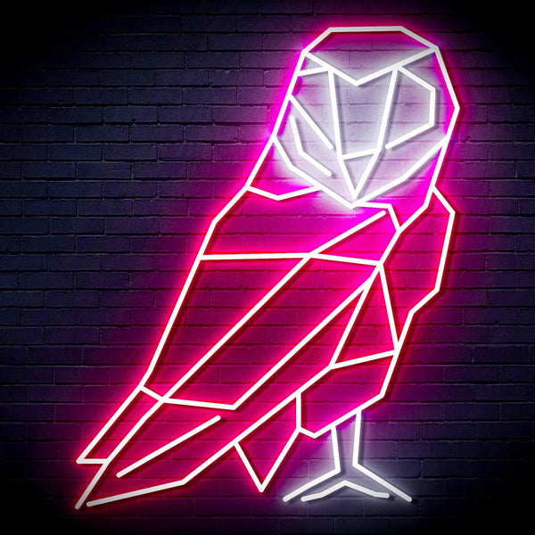 ADVPRO Origami Parrot Ultra-Bright LED Neon Sign fn-i4100 - White & Pink