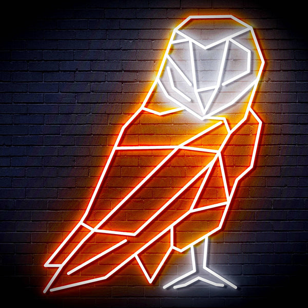 ADVPRO Origami Parrot Ultra-Bright LED Neon Sign fn-i4100 - White & Orange