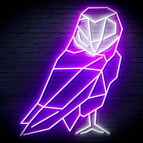 ADVPRO Origami Parrot Ultra-Bright LED Neon Sign fn-i4100 - White & Purple