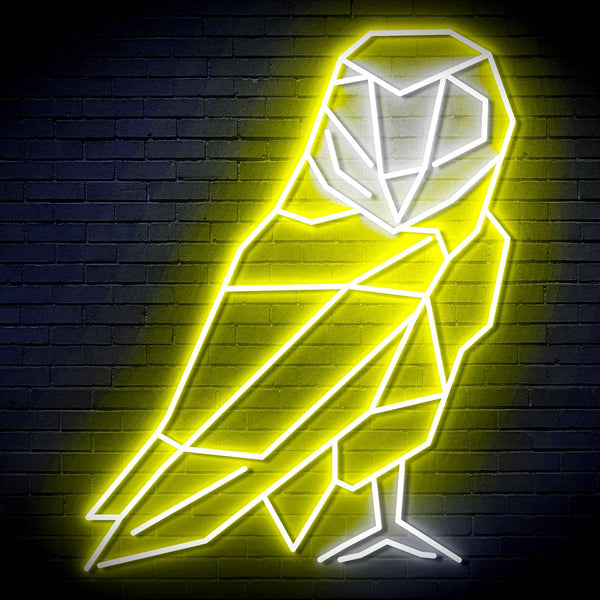 ADVPRO Origami Parrot Ultra-Bright LED Neon Sign fn-i4100 - White & Yellow