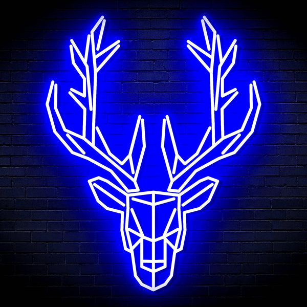 ADVPRO Origami Deer Head Face Ultra-Bright LED Neon Sign fn-i4101 - Blue