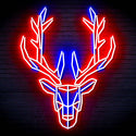 ADVPRO Origami Deer Head Face Ultra-Bright LED Neon Sign fn-i4101 - Blue & Red