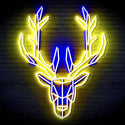 ADVPRO Origami Deer Head Face Ultra-Bright LED Neon Sign fn-i4101 - Blue & Yellow
