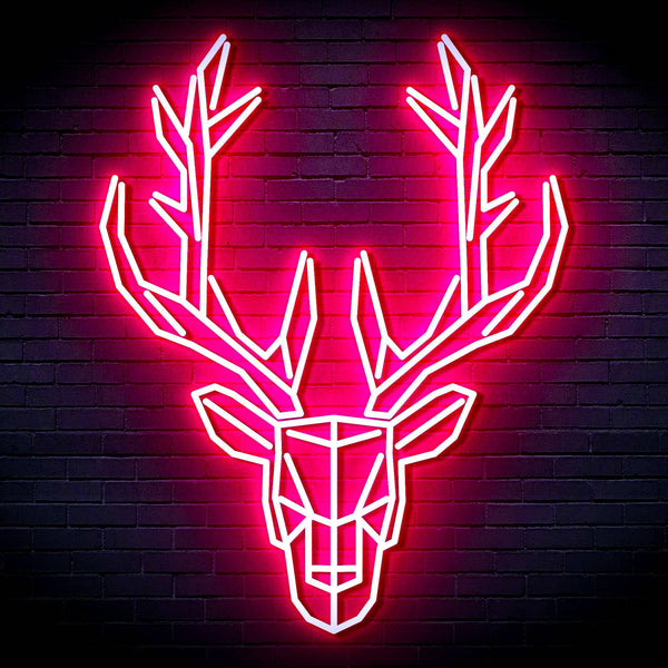 ADVPRO Origami Deer Head Face Ultra-Bright LED Neon Sign fn-i4101 - Pink