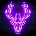 ADVPRO Origami Deer Head Face Ultra-Bright LED Neon Sign fn-i4101 - Purple