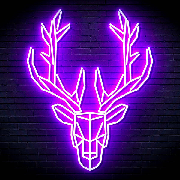 ADVPRO Origami Deer Head Face Ultra-Bright LED Neon Sign fn-i4101 - Purple
