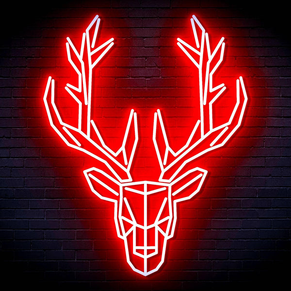 ADVPRO Origami Deer Head Face Ultra-Bright LED Neon Sign fn-i4101 - Red