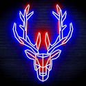 ADVPRO Origami Deer Head Face Ultra-Bright LED Neon Sign fn-i4101 - Red & Blue