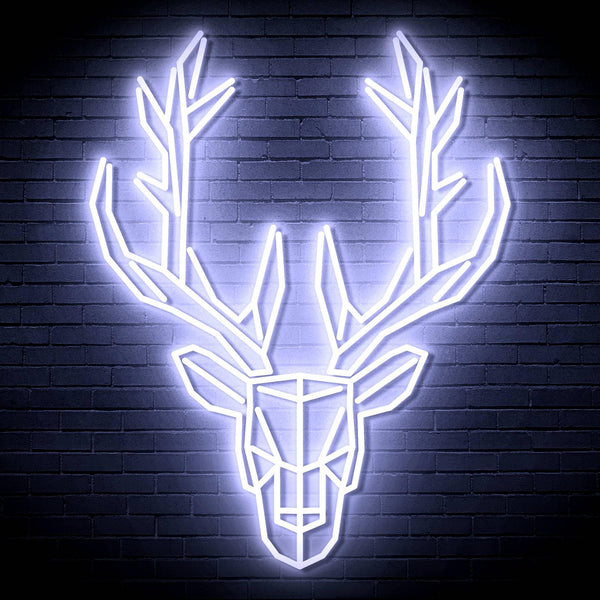 ADVPRO Origami Deer Head Face Ultra-Bright LED Neon Sign fn-i4101 - White