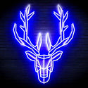 ADVPRO Origami Deer Head Face Ultra-Bright LED Neon Sign fn-i4101 - White & Blue