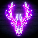 ADVPRO Origami Deer Head Face Ultra-Bright LED Neon Sign fn-i4101 - White & Purple