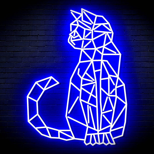 ADVPRO Origami Cat Ultra-Bright LED Neon Sign fn-i4102 - Blue