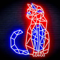 ADVPRO Origami Cat Ultra-Bright LED Neon Sign fn-i4102 - Blue & Red
