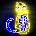 ADVPRO Origami Cat Ultra-Bright LED Neon Sign fn-i4102 - Blue & Yellow