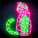 ADVPRO Origami Cat Ultra-Bright LED Neon Sign fn-i4102 - Green & Pink