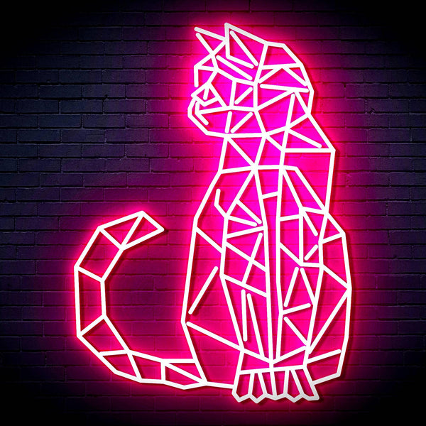 ADVPRO Origami Cat Ultra-Bright LED Neon Sign fn-i4102 - Pink
