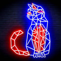 ADVPRO Origami Cat Ultra-Bright LED Neon Sign fn-i4102 - Red & Blue