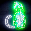 ADVPRO Origami Cat Ultra-Bright LED Neon Sign fn-i4102 - White & Green