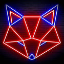 ADVPRO Origami Wolf Head Ultra-Bright LED Neon Sign fn-i4103 - Blue & Red