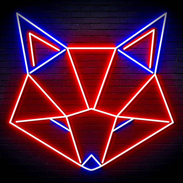 ADVPRO Origami Wolf Head Ultra-Bright LED Neon Sign fn-i4103 - Blue & Red